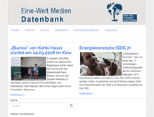 Tablet Screenshot of eine-welt-medien.de